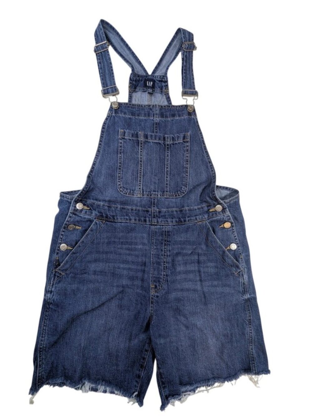 GAP FACTORY denim short overall cut off hem (S)